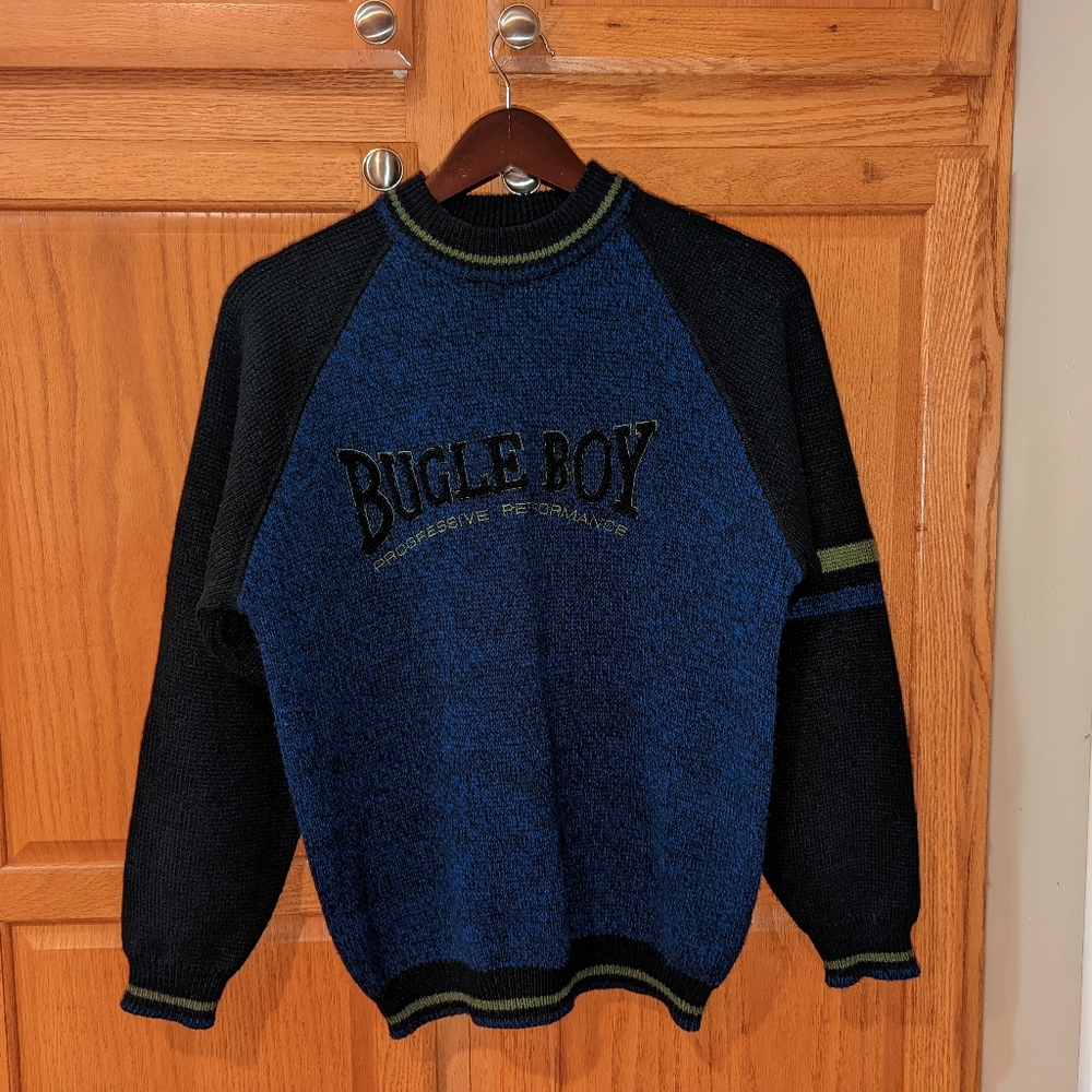 Vintage Youth Boy Kid size XL Bugle Boy Knitted Knit sweater sweatshirt winter